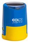 Оснастка для печати круглой, автоматическая пластмассовая D 40мм, с защитной крышкой (черный, фиолетовый, синий, желто-синий, бирюзорвый, индиго, рубин, кобальт)